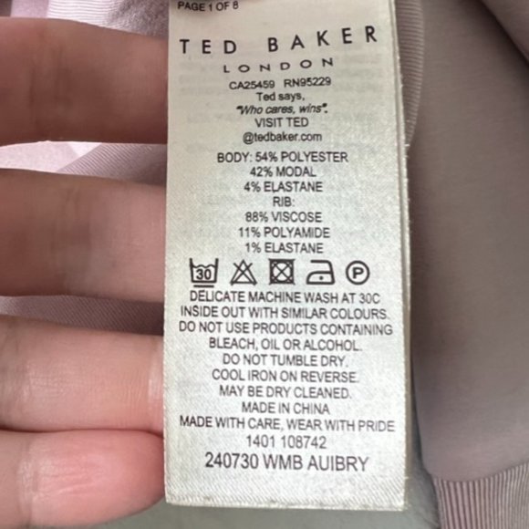 Ted Baker Auibry Seam-Detail Sweater top blouse light pink size 2 *PLEASE READ* - Picture 16 of 16